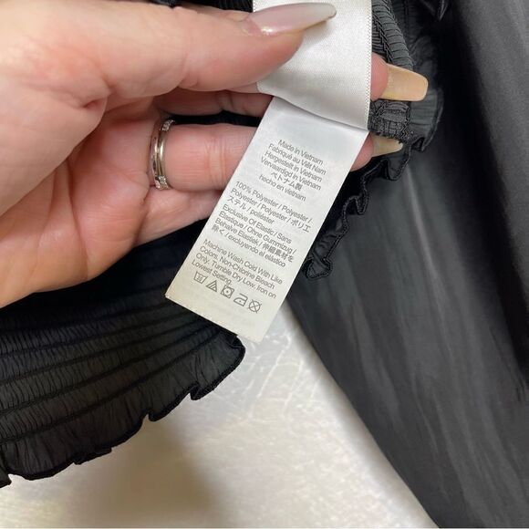 J. Crew Square Neck Smocked Featherweight Satin Top M - Picture 6 of 8